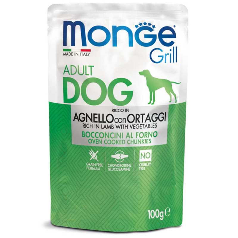 Monge dog grill Agnello c. Ortaggi kap. jahňa so zeleninou  100g
