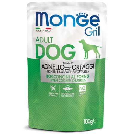Monge dog grill Agnello c. Ortaggi kap. jahňa so zeleninou  100g