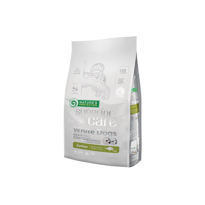 Natures P Superior care white dog GF junior white fish small&mini 1,5 kg