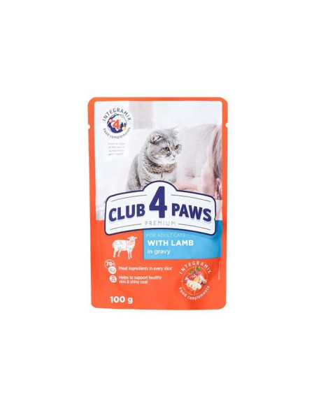 CLUB 4 PAWS kapsička jahňa v omáčke 100g