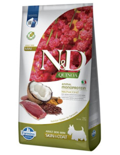Farmina N&D dog QUINOA (GF) adult mini, skin & coat, duck & coconut 2