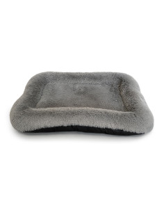 Pelech plochý 2XL 140x110 s kožušinou sivý