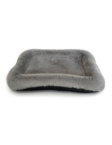 Pelech plochý 2XL 140x110 s kožušinou sivý