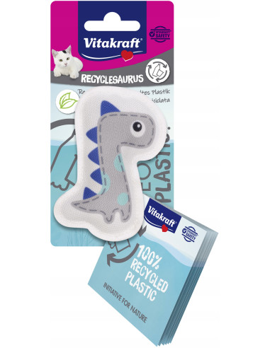 VK recyklosaurus hračka pre mačky s catnipom
