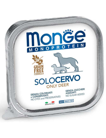 Monge dog solo cervo jeleň 150g