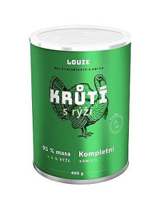 konzerva LOUIE pre psa morčacia s ryžou 400g