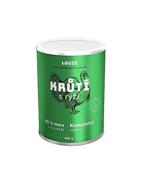 konzerva LOUIE pre psa morčacia s ryžou 400g