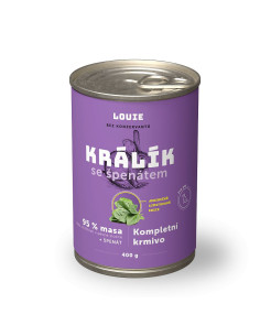 Konzerva LOUIE králik so špenátom 400g