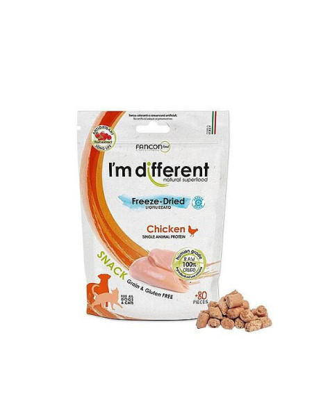 I´M DIFFERENT Snack kura mrazom sušené 40g