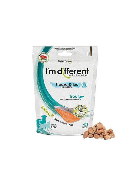I´M DIFFERENT Snack pstruh mrazom sušené 40g