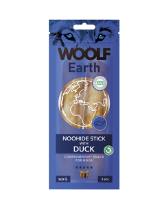 Pamlsok Woolf Dog Earth NOOHIDE L Sticks with Duck 85 g