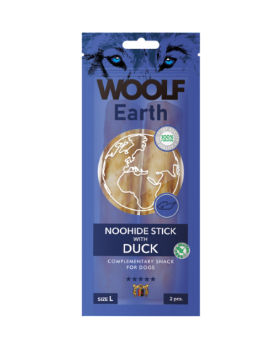 Pamlsok Woolf Dog Earth NOOHIDE L Sticks with Duck 85 g
