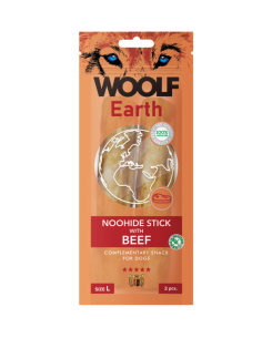 Pamlsok Woolf Dog Earth NOOHIDE L Sticks with Beef 85 g