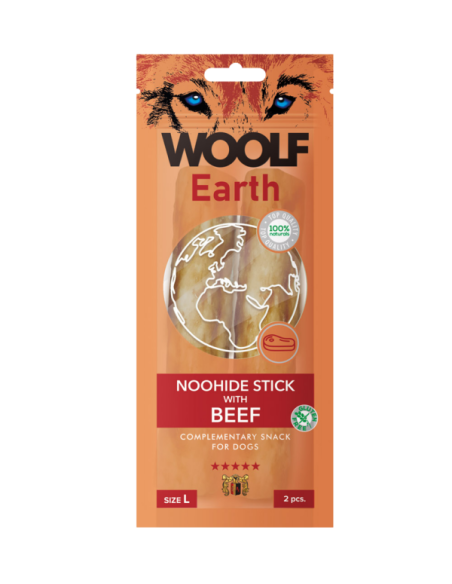 Pamlsok Woolf Dog Earth NOOHIDE L Sticks with Beef 85 g