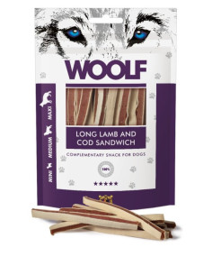Pamlsok Woolf Dog Lamb & Codfish Soft Sandwich LONG 100 g 2