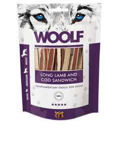 Pamlsok Woolf Dog Lamb & Codfish Soft Sandwich LONG 100 g