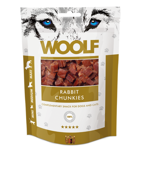 Pamlsok Woolf Dog/Cat Rabbit Chunkies 100 g