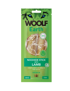 Pamlsok Woolf Dog Earth NOOHIDE L Sticks with Lamb 85 g