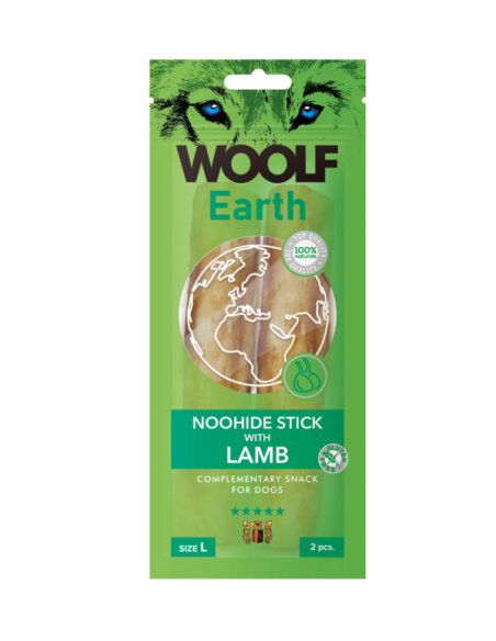 Pamlsok Woolf Dog Earth NOOHIDE L Sticks with Lamb 85 g
