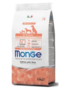 Monge dog puppy junior losos s ryžou 2,5kg
