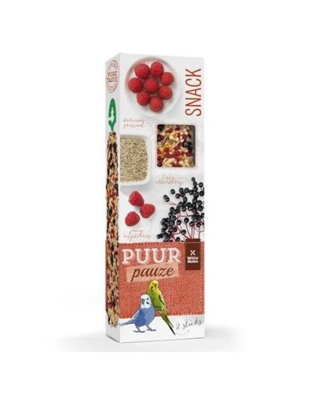 PUUR pauze Sticks canary budgie raspberry & elderberry  - lahodné tyčinky s ovocím 60 g