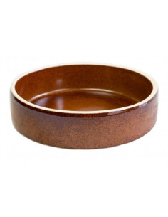 Veľká keramická miska hnedá 24 cm