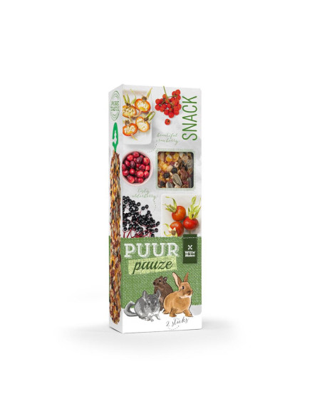 PUUR pauze sticks forest fruit - lahodné tyčinky s lesným ovocím pre hlodavce a malé cicav