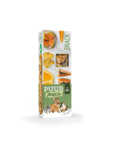 PUUR pauze sticks exotic fruit - lahodné tyčinky s exotickým ovocím pre hlodavce a malé ci