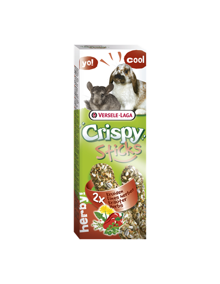 Pamlsok VL Crispy Sticks tyčinky s bylinkami pre králiky, činčily a morské prasiatka 2x55g