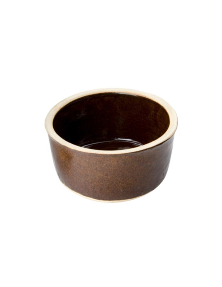 Veľká keramická miska hnedá 24 cm