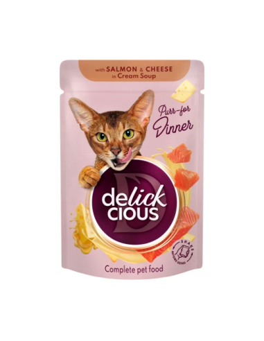 Delickcious kapsička pre mačky losos & syr 85g