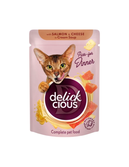 Delickcious kapsička pre mačky losos & syr 85g