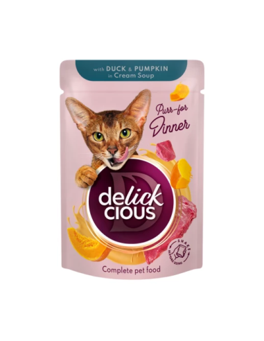 Delickcious kapsička pre mačky kačka & tekvica 85g