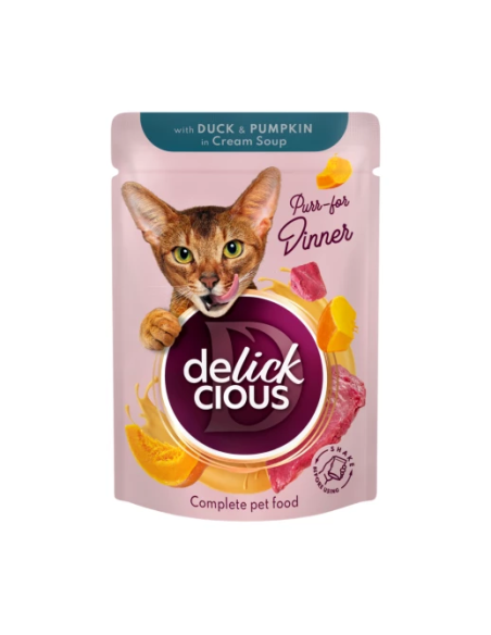 Delickcious kapsička pre mačky kačka & tekvica 85g