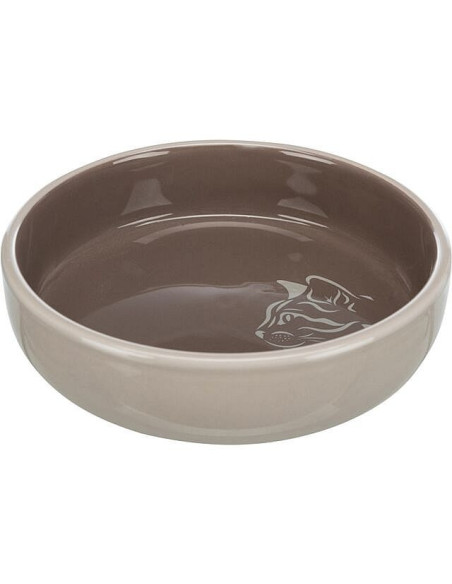 Miska keramická pre mačky sivá  0,3l / 15cm