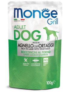 Monge Grill Adult kapsička pre psov s jahňacím mäsom a zeleninou | SkyZoo.sk