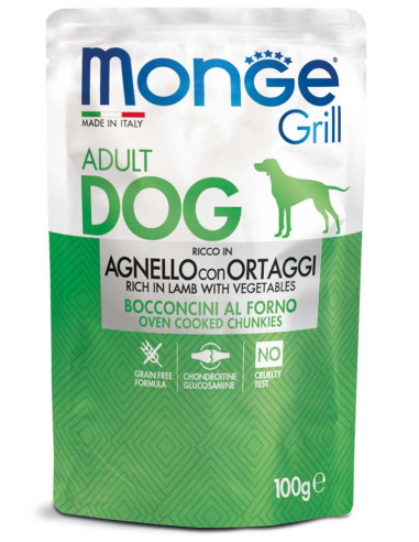 Monge dog grill Agnello c. Ortaggi kap. jahňa so zeleninou  100g