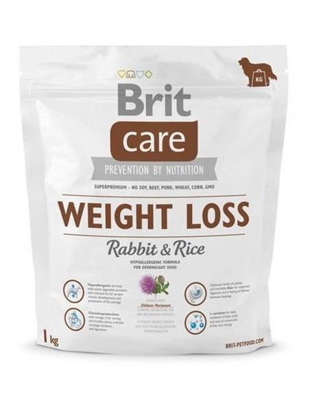 Brit Care dog Hypoallergenic Weight Loss Rabbit & Rice 1 kg