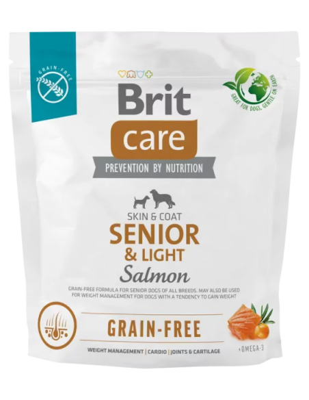 Brit Care dog Grain-free Senior & Light Salmon 1 kg