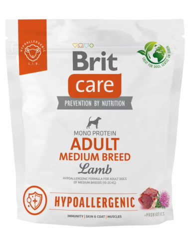 Brit Care dog Hypoallergenic Adult Medium Breed Lamb 1 kg