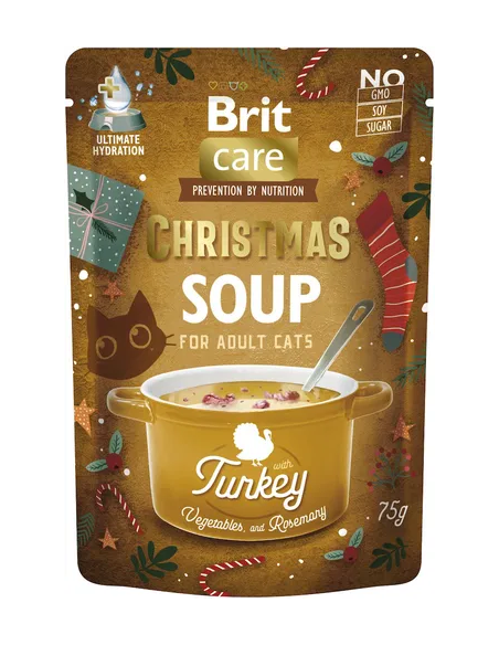 Brit Care Cat Christmas morčacia polievka 75 g