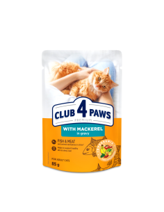 CLUB 4 PAWS kapsička makrela v omáčke 85g