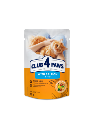 CLUB 4 PAWS kapsička losos v želé 85g