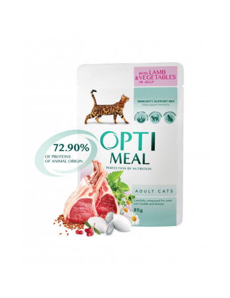 OPTIMEAL kapsička jahňacie so zeleninou v želé 85g