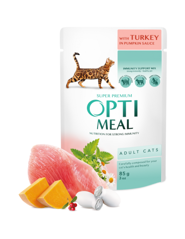 OPTIMEAL kapsička morčacie mäso v tekvicovej omáčke 85g