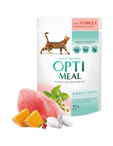 OPTIMEAL kapsička morčacie mäso v tekvicovej omáčke 85g