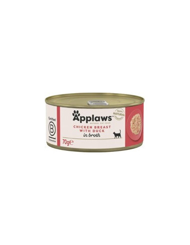 Applaws cat konzerva kura & kačka vo vývare 70g