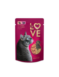 My Love kapsička ragú s králikom a morčacím mäsom v omáčke 85g