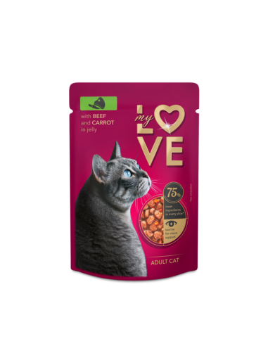 My Love kapsička s hovädzím mäsom a mrkvou v želé 85g