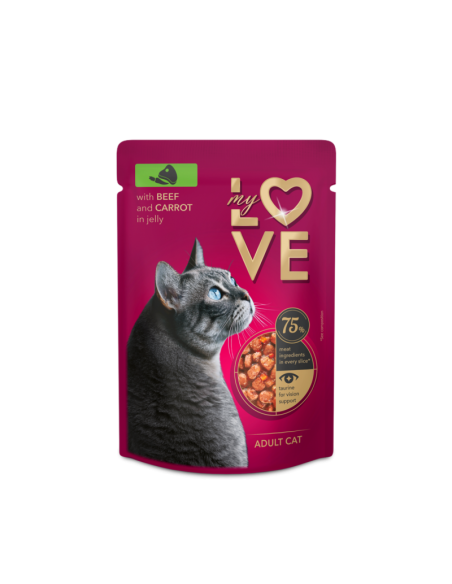 My Love kapsička s hovädzím mäsom a mrkvou v želé 85g
